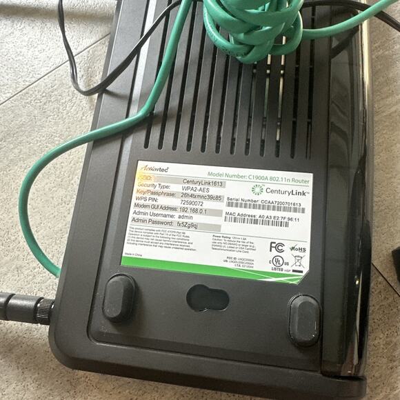 Actiontec Century Link C1900A 802.11n Router 300Mbps - Picture 3 of 4